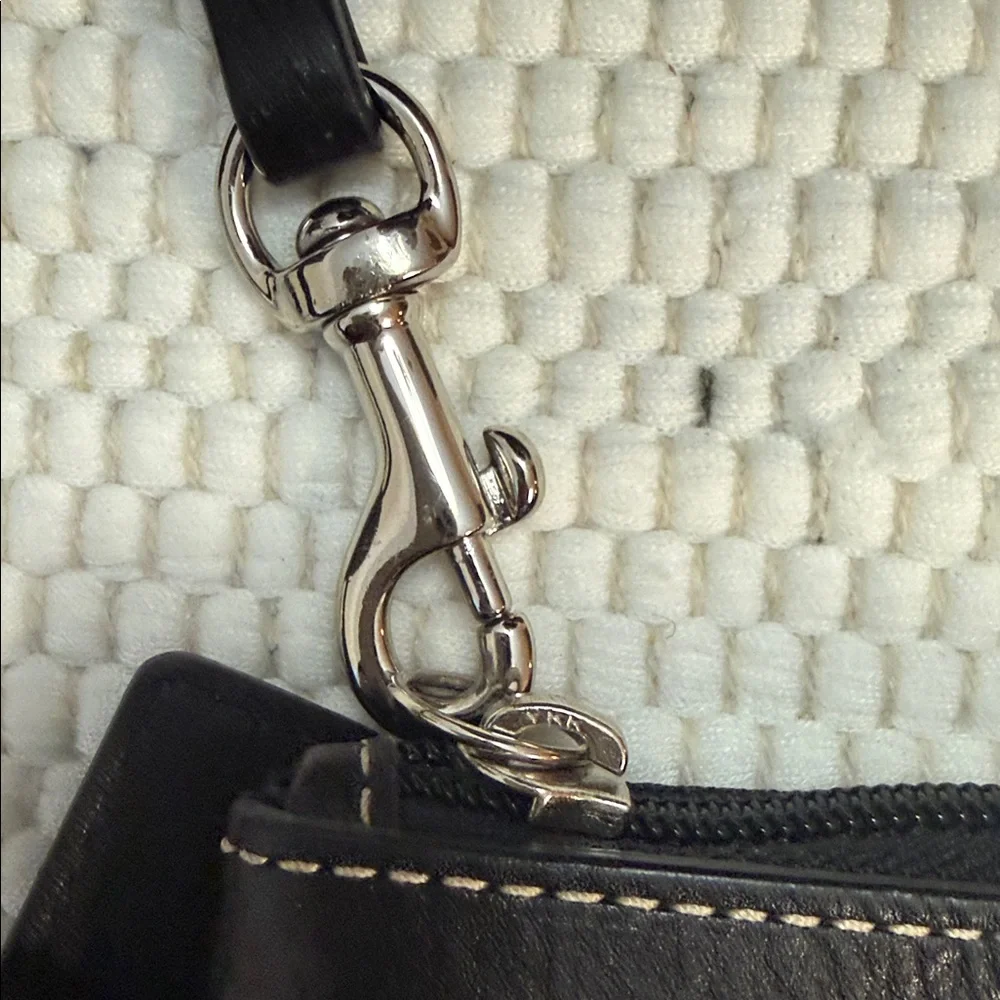 Coach Black and Cream Wristlet Clutch - Picture 3 of 5